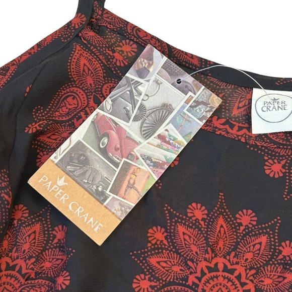 Whimsy Goth Dark Romantic Tunic Dress Blouse Red Black 🥀 Small - Picture 8 of 9